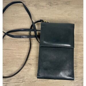 La Garde Macro Bag Black Cowhide Leather Crossbody Wallet Phone Purse Travel